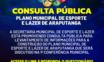 CONSULTA PÚBLICA | PLANO MUNICIPAL DE ESPORTE E LAZER